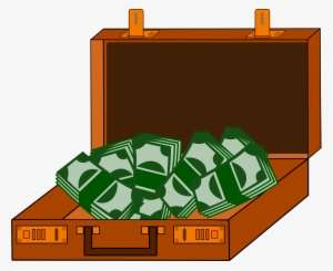 Cash Briefcase Banner Black And White Download - Cash Clip Art