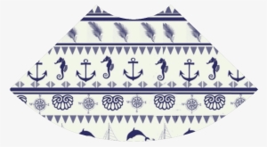 Blue Anchor Sundress - Nautical Vinyl Clutch Bag