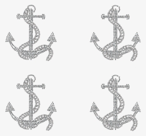 S101181sm-clr<br>clear Anchor W/silver Rope - Silver
