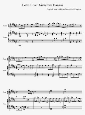 Aisheteru Banzai Sheet Music Composed By Original - Professor Layton Theme Sheet Music