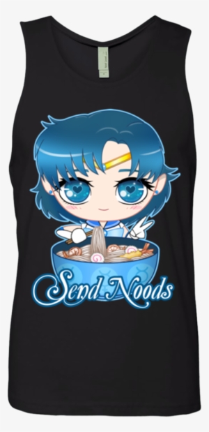 Sailor Mercury Send Noods Next Level Men's Tank - Sailor Mercury