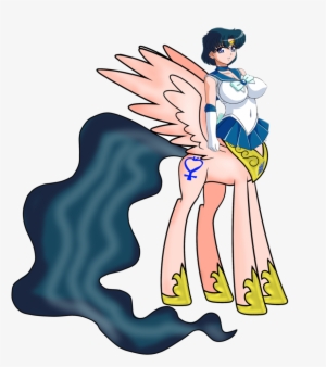Centaur, Edit, Princess Celestia, Safe, Sailor Mercury, - Cartoon