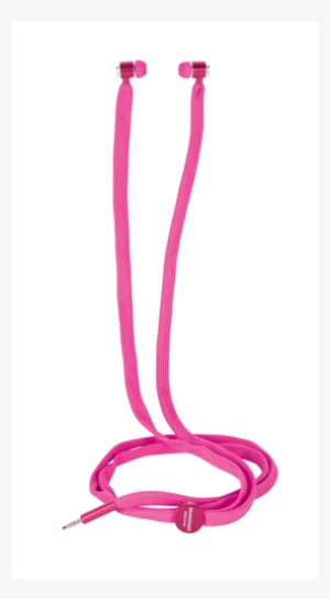In-ear Headphones, Shoelace Cord, Pink - Storage Cable
