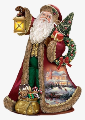 0 16a190 2ea5617d Xl - Thomas Kinkade Santa Claus Christmas Sculpture: Deck