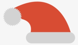 Santa Hat Transparent Background - Santa Hat Flat Vector