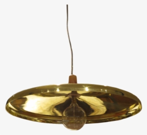 Wide Brass Pendant Light