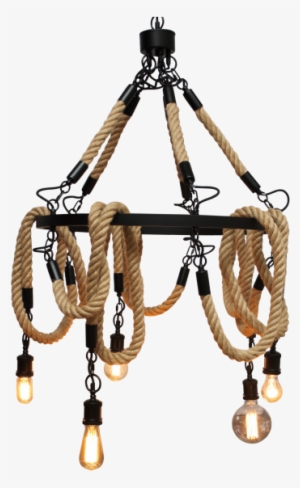 Rope Chandelier Multi Light Pendant - Chandelier
