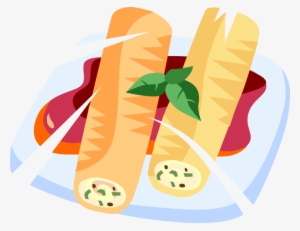 Vector Illustration Of Tube-shaped Fried Pastry Dough - Pastry