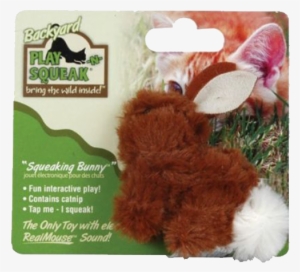 Play N Squeak Cat Toys - Play-n-squeak Backyard Bunny Cat Toy, 2.5"