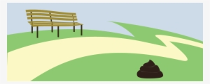 Dog Poop In A Park Near A Park Bench - Dog Poop In Park