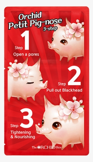 Petit Pig Nose 3 Step - Orchid Skin Petit Pig Nose 3 Step Nose Pack