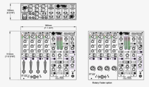 Ff4000 Dj Mixer Technical Drawing - Formula Sound Ff-4000 L
