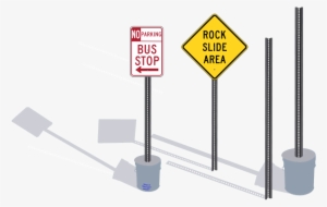 The Shadow Of A Road Sign - Bus Stop Sign Png