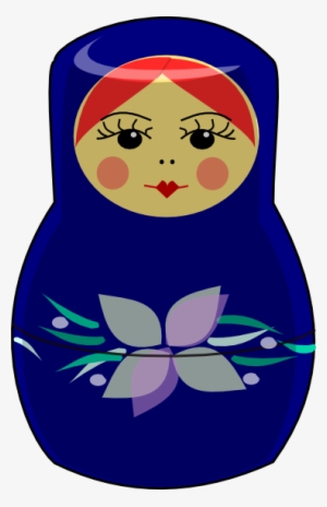 Blue Matryoshka Doll Clipart - Matryoshka Doll Clipart Transparent