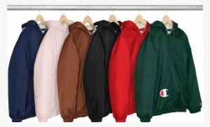 Supreme/champion Sherpa Lined Hooded Jacket - Supreme Champion Jacket Fw17