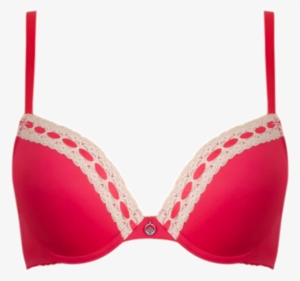 Tshirt With Lace Bra Red & Cream Braa01 2011red/cream - Bra