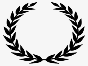 Drawn Branch Leaf Border Png - Laurel Wreath Black And White