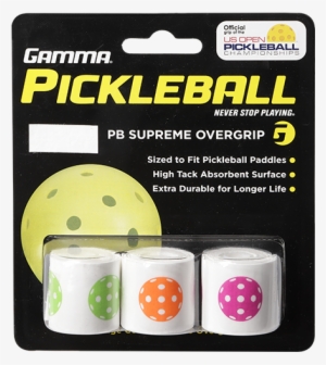 7442smaller - Gamma Pickleball Overgrip Supreme White