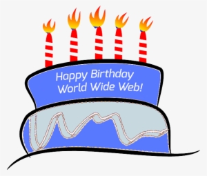 Happy 26th Birthday World Wide Web Thank You @timberners - Cartoon Birthday Cake Shower Curtain