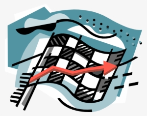 Vector Illustration Of Checkered Or Chequered Flag - Graphic Design