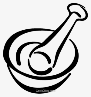 Mortar And Pestle Royalty Free Vector Clip Art Illustration - Pestle And Mortar Clipart