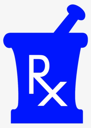 Mortar Pestle Rx Pharmd Symbol - Blue Mortar And Pestle