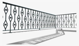 Wrought Iron - Diamonds - Guard Rail