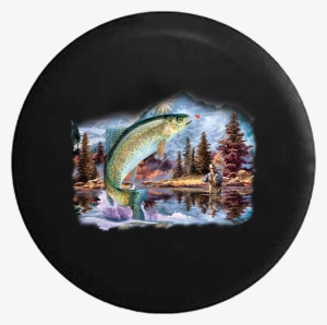 Fly Fishing In Mountain Lake Fish Jumping Jeep Camper - Ravensburger Fx Schmid Get Hooked Puzzle, 300pc