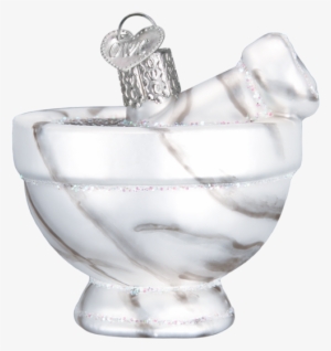 Mortar & Pestle Ornament - Old World Christmas Classic Car Pink Sedan Christmas