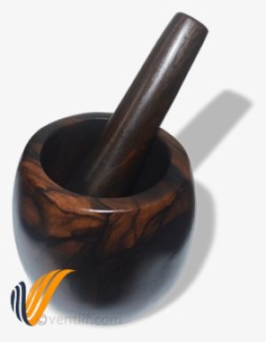 Ebony Kamagong Mortar And Pestle Wood Carving Top View - Wood Carving