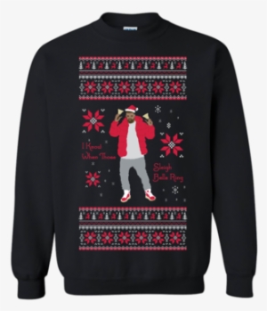 Hotline Bling Christmas Sweater - Ugly Christmas Sweater Sweatshirt Sleigh Bells Ring