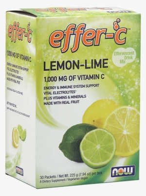 Effer-c™ Lemon Lime Packets - Now Foods Effer-c - Elderberry - 1,000 Mg - 30 Packets