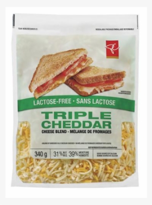 Pc Lactose-free Triple Cheddar Shredded Cheese Blend - Pc Lactose Free Cheese