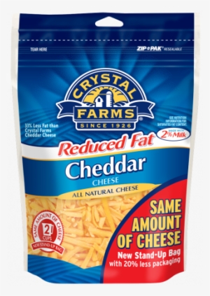 Crystal Farms Reduced Fat Shredded Cheddar Cheese - Crystal Farms Shredded Cheese
