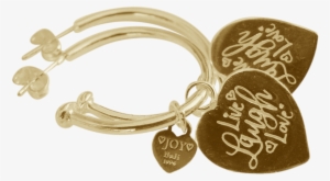 Earring Pipa Live Laugh Love Gold - Joy Jewellery Bali