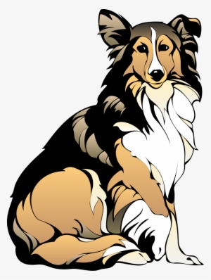 How To Set Use Sitting Collie Clipart - Collie Dog Clip Art