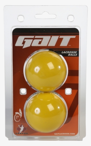 Gait Lacrosse Yellow Lax Ball 2pk - Chocolate