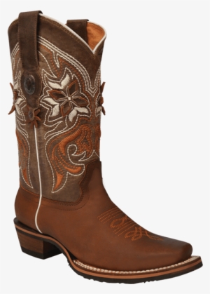 Tombstone Arena Queen Flower Stitching Square Toe Boots - Boot