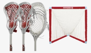 Mini Goal With Netting (2) Mini Lax Sticks Mini Goalie - Maverik Mini Lacrosse Set