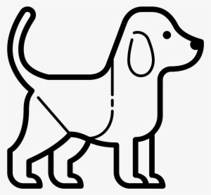 There Is A Side View Of A Dog Shape With A Short Tail - Dog