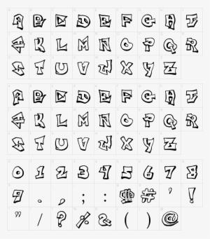 Font Characters - Similar To Gold Panda Font