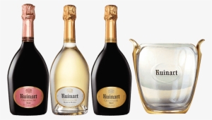 Ruinart Non Vintage Triple Pack With Ice Bucket Png - Ruinart Rose Nv Gift Boxed