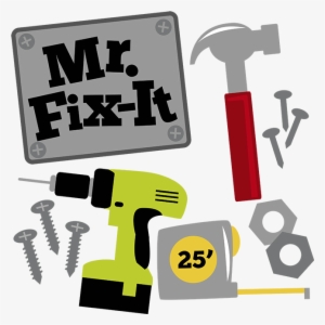 Fix-it Svg Hammer Svg Drill Svg Measuring Tape Svg - Fix It Clip Art