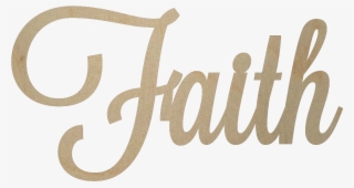 Faith Wooden Word Cutout - Wall Sticker Faith And Love