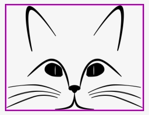 Stunning Animal Lineart Of A Cartoon Black - Cat Face Paint Cartoon