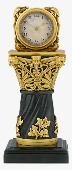 Paul Frey Miniature Gold And Jade Clock Late 19th Century - Clock