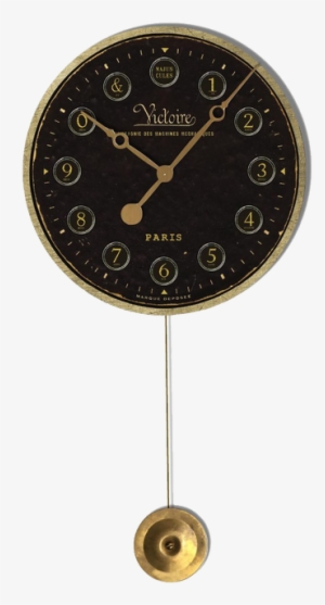 Victoire Pendulum Classic Wall Clock Vic16 Golden Ultra - Victoire Black Wall Clock 23" By Floating Circus