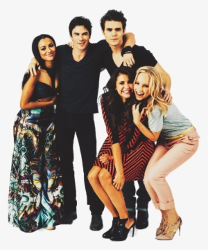 Candice Accola, Ian Somerhalder, Kat Graham, Nina Dobrev, - Bonnie Stefan Caroline Damon Elena
