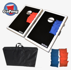 Go Pong Cornhole Board Set - 8ft Portable Beer Pong Table