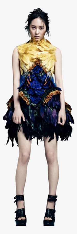 Krystal In A Feather Dress "an Outfit That Perfectly - Fx Krystal Png